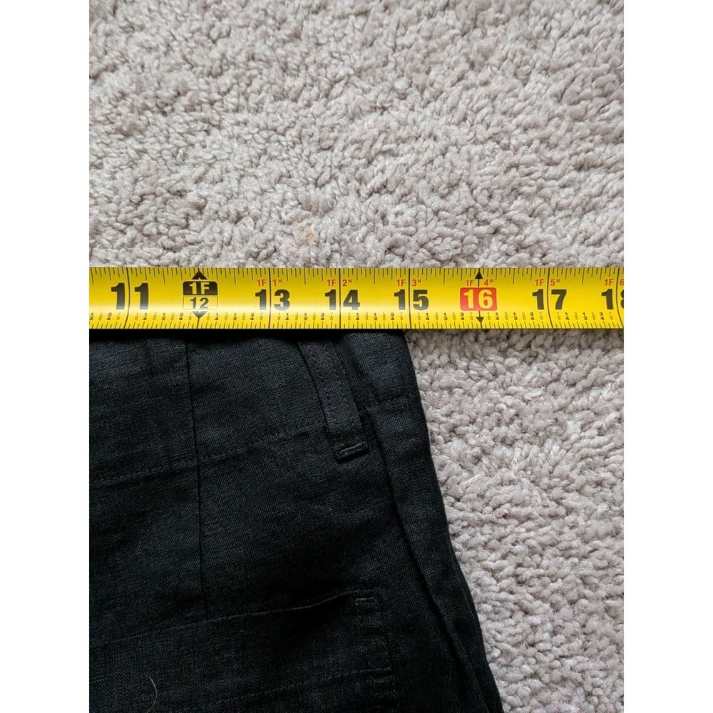 Quince 100% European Linen Patch Pocket Wide Leg Pants Black Size 8 NWT - Picture 9 of 12